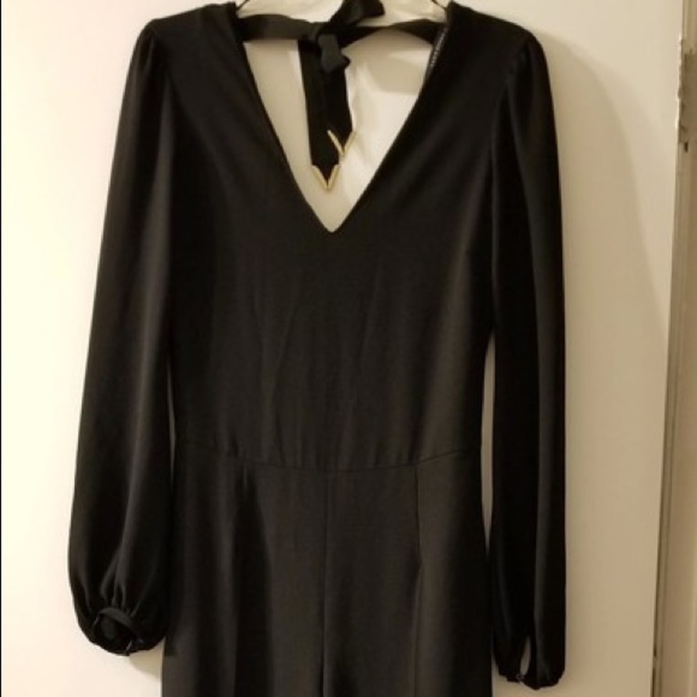 Zara long sleeve tie back jumpsuit Sz S NWT